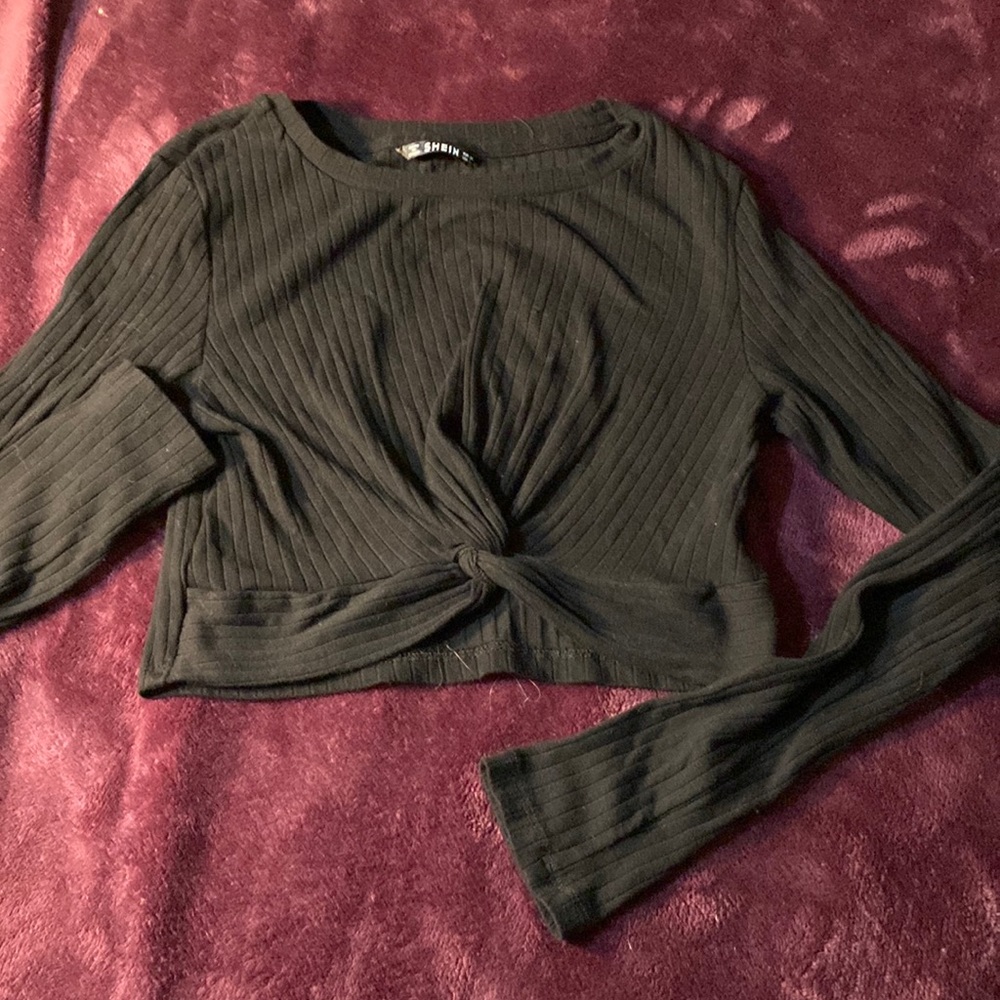 Black Shein crop top, size M